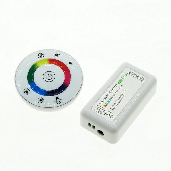 

dc12v-dc24v led touch round rgb controller 18a 7 keys rf remote for 3528 strip lights controllers
