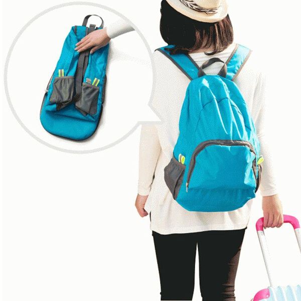 

lightweight nylon waterproof foldable backpack for women summer travel large capacity organizer storage school bag rucksack style