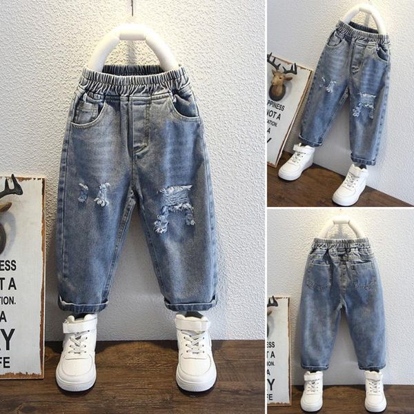 

jeans for girls ripped girl spring autumn casual style toddler clothes, Blue
