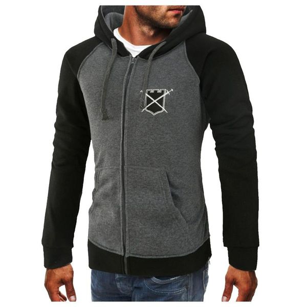 

men's hoodies & sweatshirts autumn men sweatshirt long sleeve soft cotton slim pockets fashion streetwear zipper man 2021 brand, Black