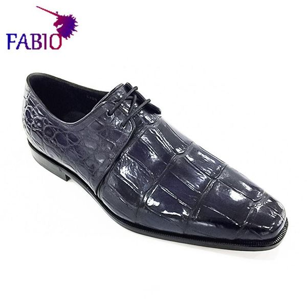 

crocodile skin shoes for men custom made men's handmade dress, Black
