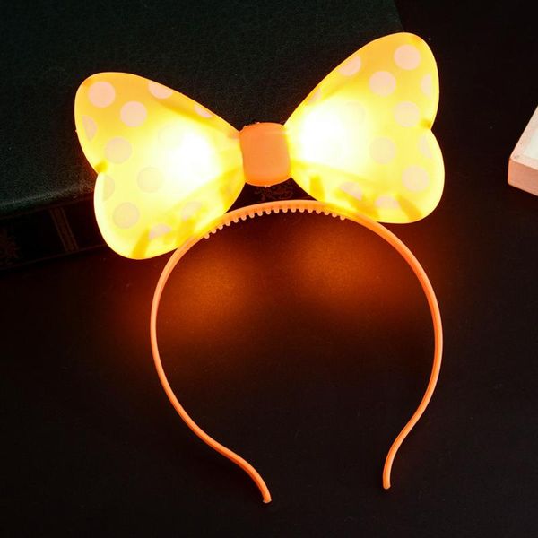 

glowing flash bow headband concert year christmas halloween fashion props dress up supplies children's toy led party decoration