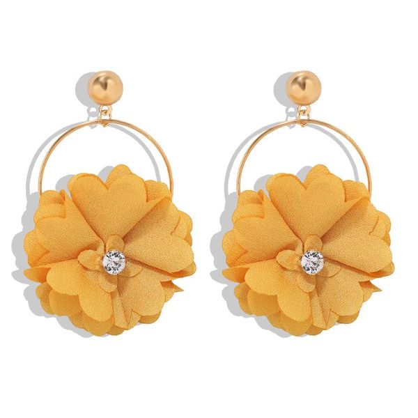 

bohemian cute flower earrings for women korean jewelry girls gifts fashion drop 2021 spring party bijoux wholesale dangle & chandelier, Silver