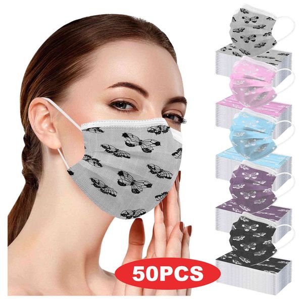 

disposable goddess 4-layer real lace printed butterfly mask bag 50 pieces