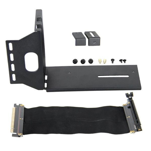 

stand image card vertical holder with pci express extension cable fixed gpu pci-e built-in bracket usb hubs