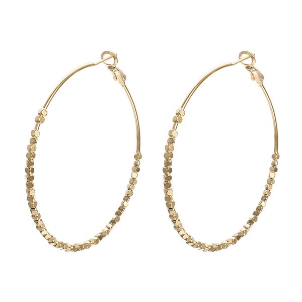

yoursfs square sequin hoop earrings fashion jewelry 18k gold plated, Golden;silver