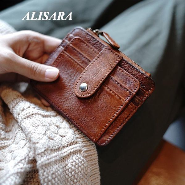 

card holders small wallet women bank package vintage coin bag holder and practical large-capacity multi-card storage short, Brown;gray