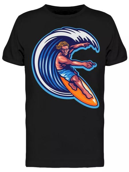 

Fun Wave Surfer Adventure Tee Men's -Image by Shutterstock, White;black