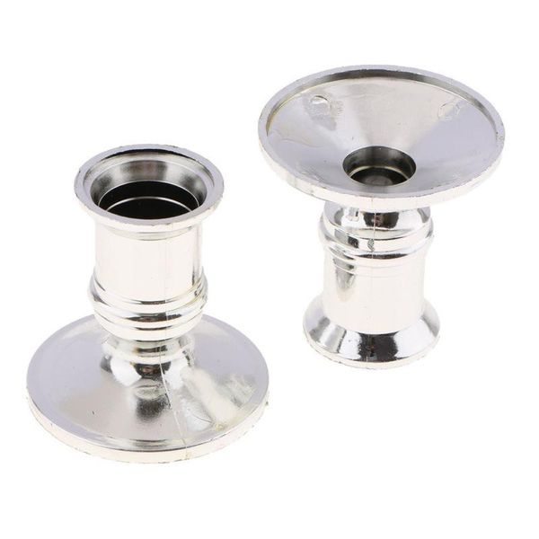 

candle holders silver pillar taper base traditional standard candlestick stand