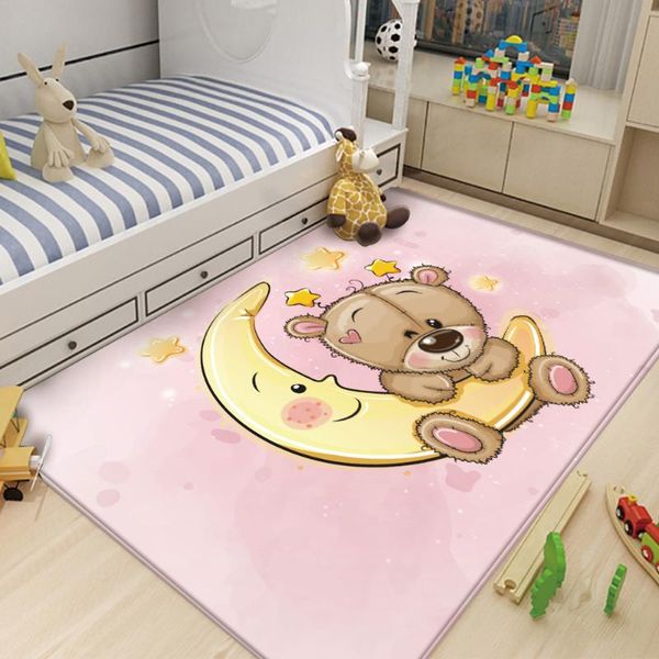 

carpets latest alfombra cartoon cute kid carpet animal bear printed child playing blanket modern brief for rug bedroom palor