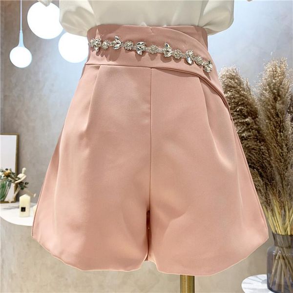 

women's shorts niche design clothing summer 2021 fashion sense casual wide leg suit loose straight pants, White;black