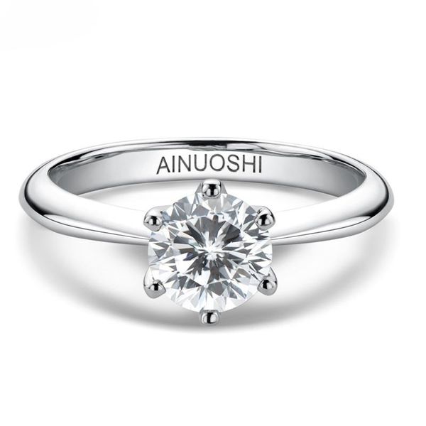 

cluster rings luxury 100% 925 sterling silver created 1 d color moissanite wedding for women elegant party jewelry fine, Golden;silver