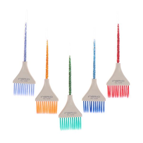 

hair brushes 1pc color brush rounded dye and comb for root touch up, Silver
