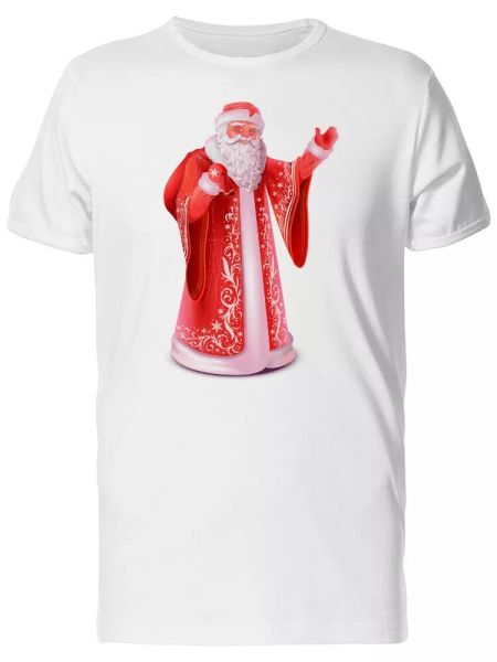 

red russian santa men's tee -image by shutterstock, White;black