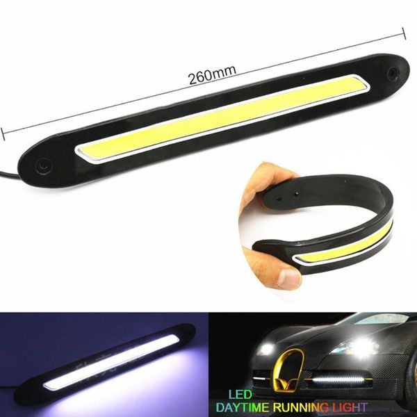 

emergency lights plastic and metal 12v cob led drl running car fog lamp