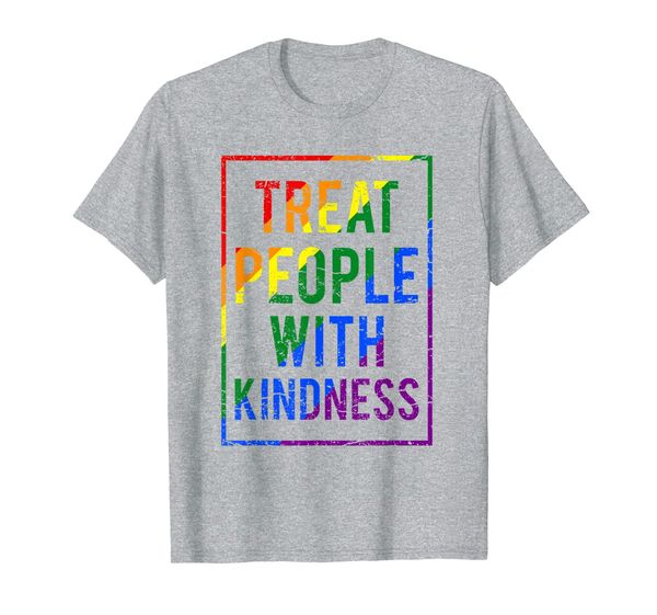 

treat people with kindness lgbt pride t-shirt, White;black