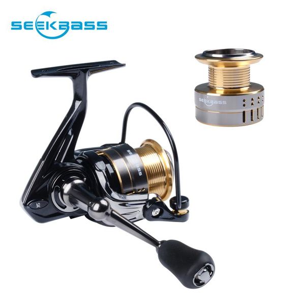 

baitcasting reels seekbass 5.2:1 fishing reel sk1000 spinning 5kg max drag power bass carp 2 spools tackles