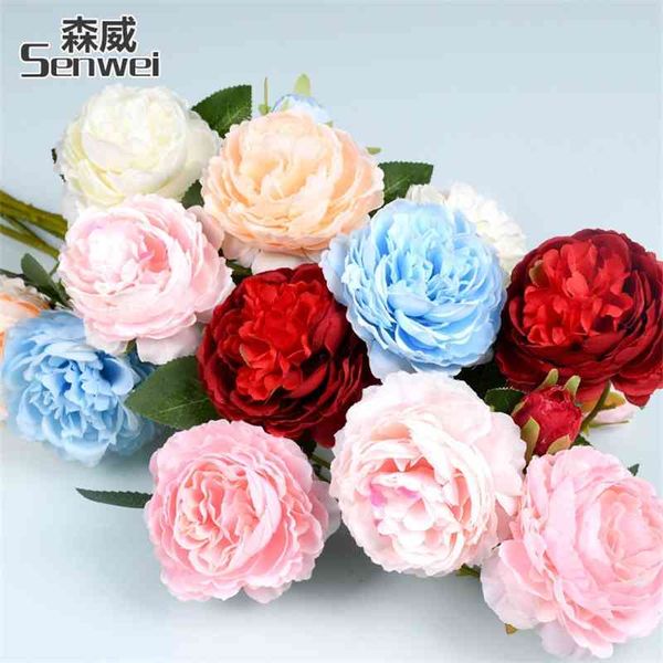 

sunway 3 peony s rose decoration artificial rose simulation flower western peony