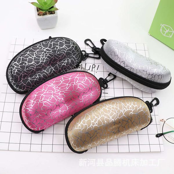 

new fashion simple zipper sunglasses peanut hook glasses storage box, Silver