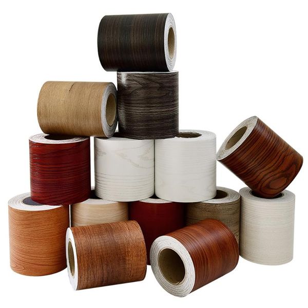 

wallpapers wall border baseboard stickers decals home decor decal 1pc self-adhesive wood grain waist line wallpaper waterproof pvc