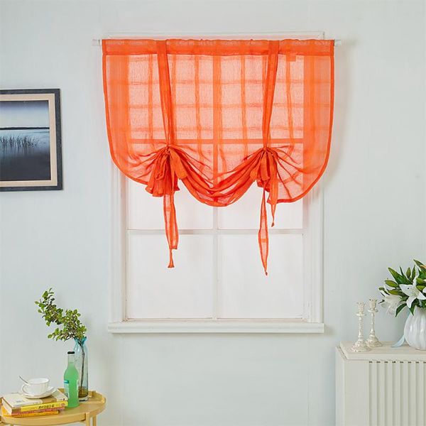 

curtain & drapes lychee short voile roman modern door window room divider valance home decoration