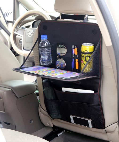 

car seat covers 1pc oxford cloth back storage bag organizer foldable dining table tray travel interior accessories