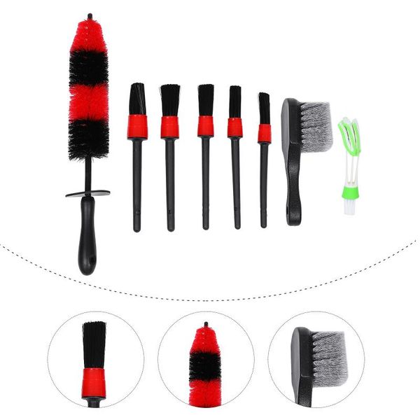 

car sponge 8pcs practical detailing brush auto wheel and tire cleaning supplies