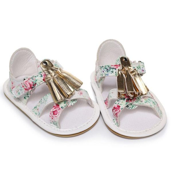 

fashion baby girls pu sandals summer infant cute princess tassel design born rubber anit-slip shoes, Black;red