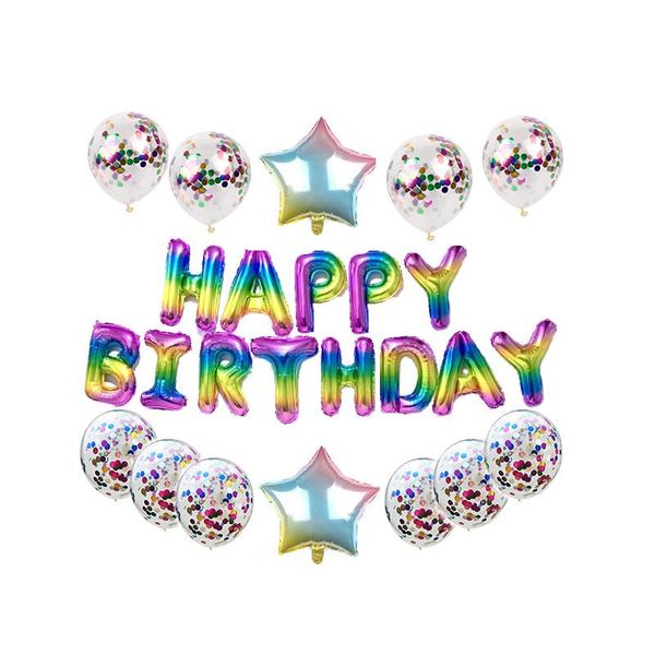 

party decoration birthday kids latex balloons confetti air balls