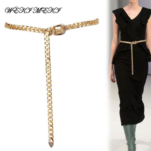 

belts fashion chain belt for women runway design woman dressmulti-purpose metal decoration ladies clothing accessory, Black;brown