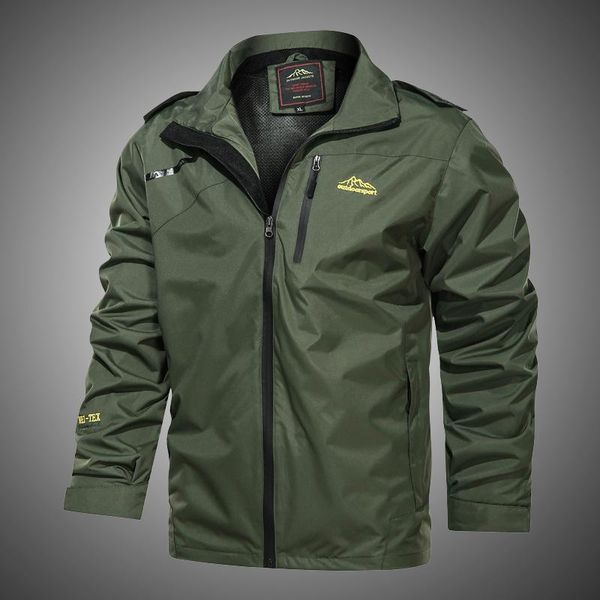 

men's jackets 2021 men autumn jacket fashion clothing windbreaker stand collar waterproof outdoor trekking hiking coat, Black;brown