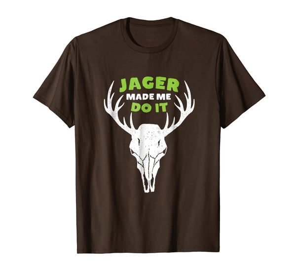 

funny jager made me do it tee, White;black