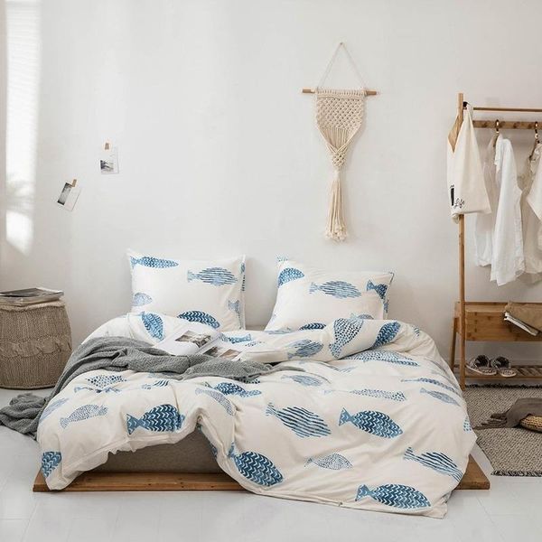 

bedding sets qmang decor cotton printing duvet cover  bed sheet set children quilt covers 3pcs