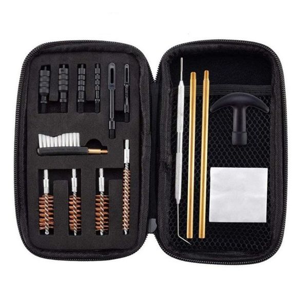 

professional hand tool sets 16 pcs for gun cleaning kit barrel brush part caliber pistol 22, 357, 40, 45 mm most