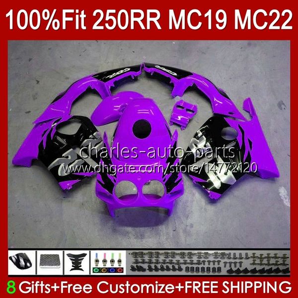 Fabbrica di iniezione viola Stampo per HONDA CBR 250RR 250 RR CC 1988 1989 250R CBR 250CC 88 89 Carrozzeria 112HC.159 MC19 88-89 CBR250RR CBR250 RR CC 1988-1989 Kit carenatura OEM