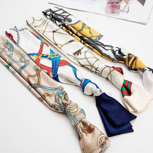 

7rr korean style long versatile silk cravat thin ties and narrow foreign style fashion professional small square spring and autumn face tow, Black;gray