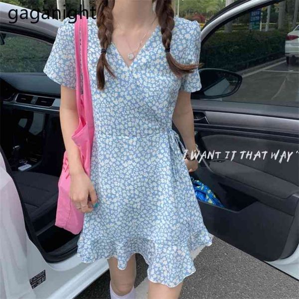 

sweet women mini short dress floral fashion lady chic korean dresses for sleeves slim bodycon 210601, Black;gray