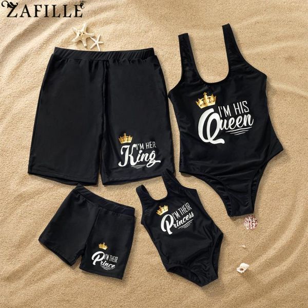 

girls' swimsuit woman 2021 man female swimwear one piece child letter family two-piece suits