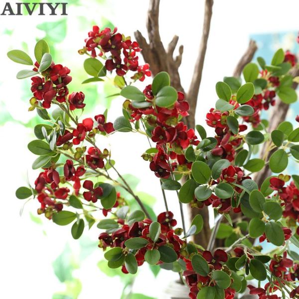 

decorative flowers & wreaths 3 leaves with hydrangea leaf wedding garden home decor party artificial silk for decoration plants