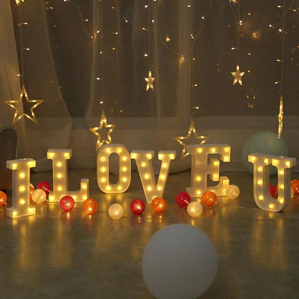 

novelty items 16cm diy luminous lights led letter night light creative letters navidad alphabet number battery lamp romantic party decoratio