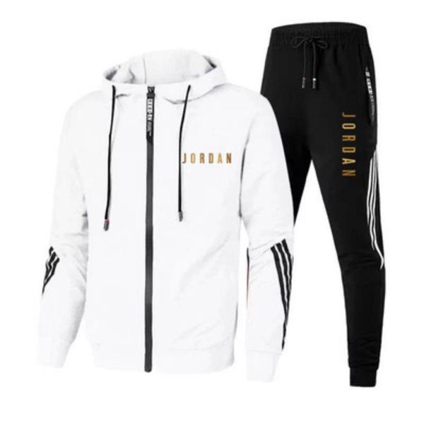 

men's tracksuits men fitness sets zipper hoodie+pants 2 pieces casual tracksuit male sportswear gym brand clothing sweat, Gray