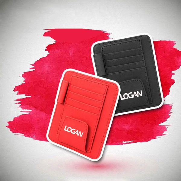 

car organizer for logan pu leather visor card storage sun tool pouch bag pen glasses holder