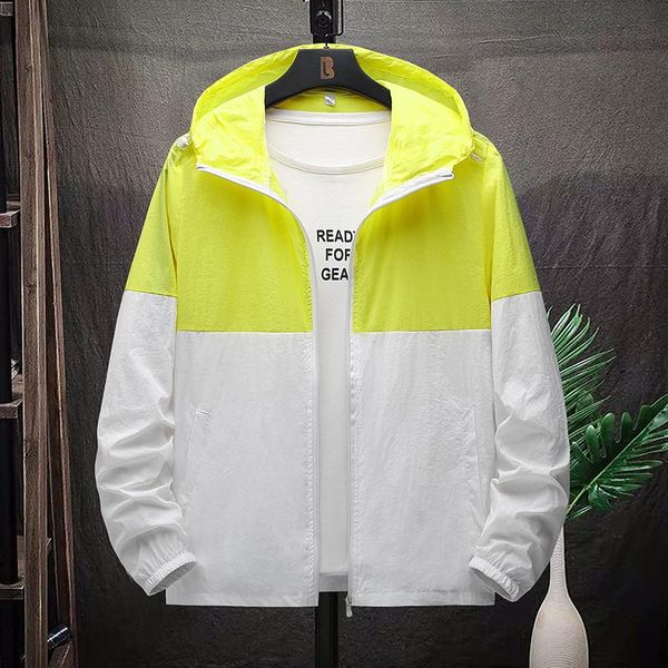 

men's jackets ice silk sun protection clothing ultra-thin summer 2021 hooded breathable anti-sat jacket, Black;brown