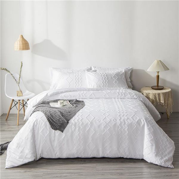 

bedding sets white cover duvet king size set comforter with pillowcase for double bed single linen euro