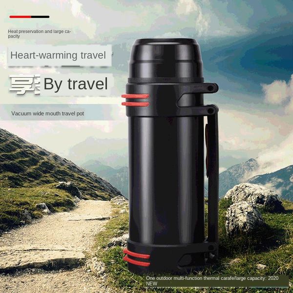 

water bottles style simple travel vacuum flasks stylish portable double-layer insulation outdoor sports bottle