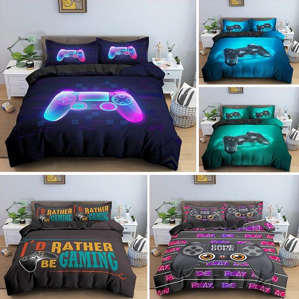 

bedding sets gamepad set  size duvet cover creative black comforter bed 2/3pcs home textile