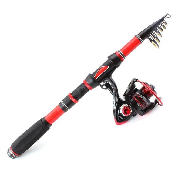 

fishing combination 1.8m-3.0m carbon spinning rod and reel travel trout line gift boat rods