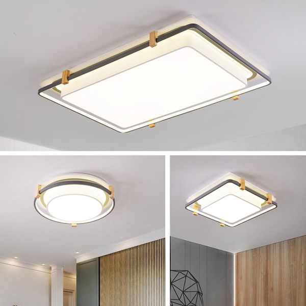 

ceiling lights minimal modern rectangle living room decoration dimmable light led for bedroom lamp home