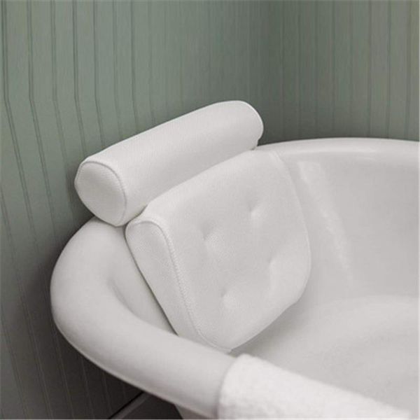

mesh spa non-slip cushioned bath tub pillow bathtub head rest with suction cups for neck and back bathroom supply cushion/decorative