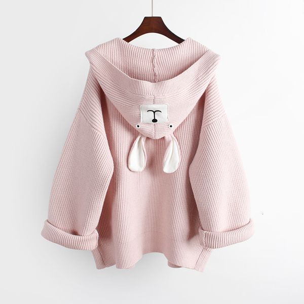 

women's sweaters cot with hood, crdign bggy, medium long crtoon ppliction, open mesh winter 55403 qp5n, White;black